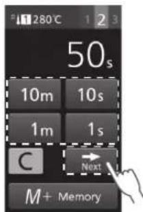 PANASONIC NESCV2 - Garzeit einstellen und auf Weiter tippen Next - 1