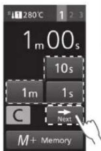 PANASONIC NESCV2 - Garzeit einstellen und auf Weiter tippen Next - 1