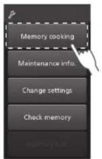 PANASONIC NESCV2 - Selezionare Memory cooking (Cottura a memoria) - 1