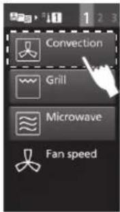 PANASONIC NESCV2 - Tras calentamento Manual, seleccionar Convection - 1