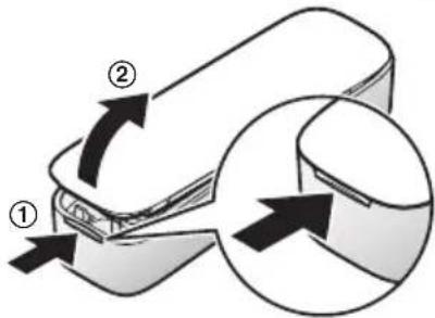 PANASONIC KXHNB600G - Einsetzen der Batterie - 1