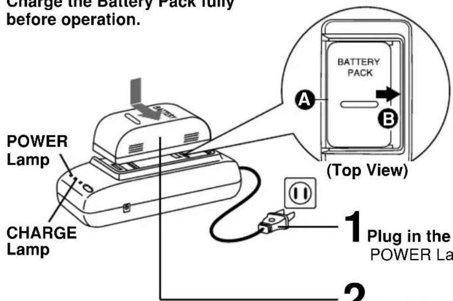 PANASONIC PVA20 - Charge the Battery Pack - 1