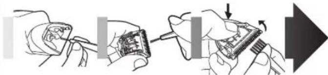 PANASONIC ER1411 - Curățarea lamei - 1