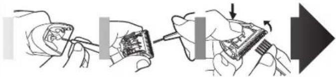 PANASONIC ER1411 - Rengøring af bladet - 1