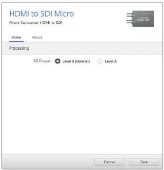 Blackmagic Design Micro Converter HDMI to SDI - Blackmagic Converters Setup的各项设置 - 1