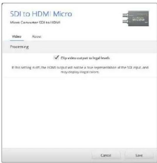 Blackmagic Design Micro Converter HDMI to SDI - Blackmagic Converters Setup Settings - 1