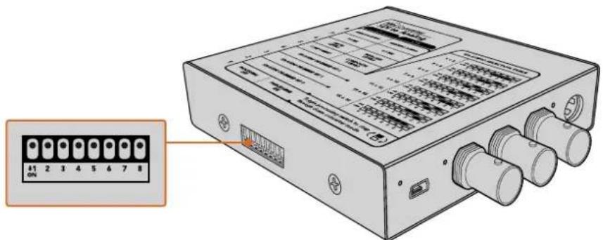 Blackmagic Design Micro Converter HDMI to SDI - Régler les paramètres à l'aide des interrupteurs - 1
