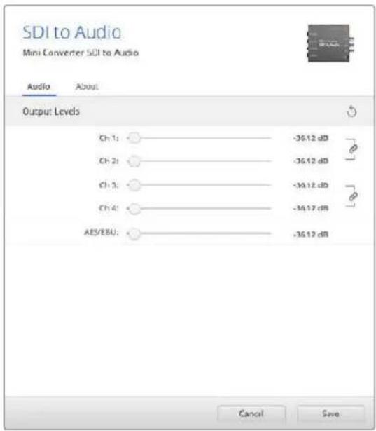 Blackmagic Design Micro Converter HDMI to SDI - Output Levels menu - 1