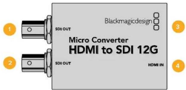 Blackmagic Design Micro Converter HDMI to SDI - Micro Converter HDMI to SDI 12G - 1