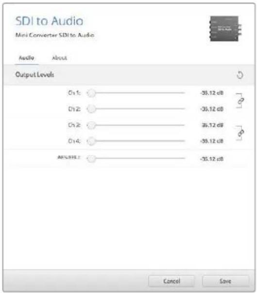 Blackmagic Design Micro Converter HDMI to SDI - „Output Levels“-Menü - 1