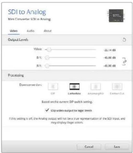 Blackmagic Design Micro Converter HDMI to SDI - Blackmagic Converters Setupの設定 - 1
