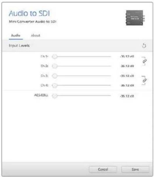 Blackmagic Design Micro Converter HDMI to SDI - „Input Levels“-Menü - 1