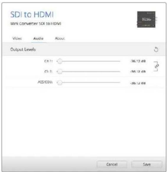 Blackmagic Design Micro Converter HDMI to SDI - Menu Output Levels - 1