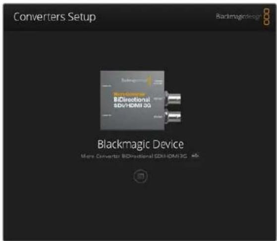 Blackmagic Design Micro Converter HDMI to SDI - Modifier les paramètres à l'aide du Blackmagic Converters Setup - 1