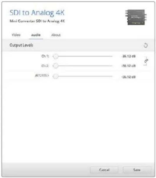 Blackmagic Design Micro Converter HDMI to SDI - „Output Levels“-Menü - 1