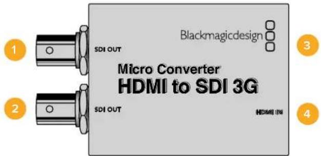 Blackmagicdesign 1 SDI OUT Micro Converter HDMI to SDI 3G 2 SDI OUT HDMI IN