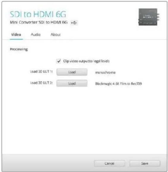 Blackmagic Design Micro Converter HDMI to SDI - Paramètres du Blackmagic Converters Setup - 1