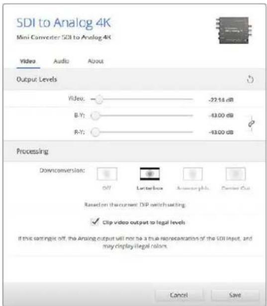 Blackmagic Design Micro Converter HDMI to SDI - Processing (处理) 菜单 - 1