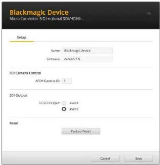 Blackmagic Design Micro Converter HDMI to SDI - Blackmagic Converters Setup 설정 - 1