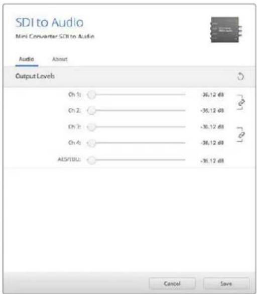 Blackmagic Design Micro Converter HDMI to SDI - 출력 레벨(Output Levels) 메뉴 - 1