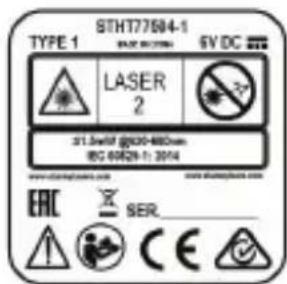 STANLEY SLL360 - Opozorilne nalepke - 1