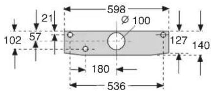 21 598 Ø 100 102 57 127 140 180 536