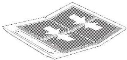 CONSTRUCTA CD10350 - Verwijderen en aanbrengen van de metalen vetfilters (Zie demontage en montage van het vlies-vetfilter): - 1