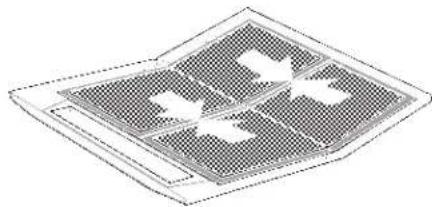 CONSTRUCTA CD10350 - Aus- und Einbauen der Metall-Fettfilter (siehe Vlies-Fettfilter): - 1