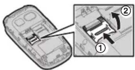 PANASONIC KXTU466 - Insertion d'une carte SIM, d'une carte microSD et de la batterie - 3