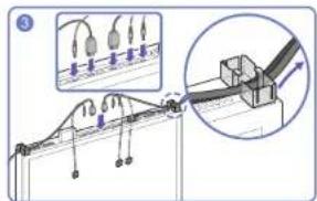 SAMSUNG OM46N - Installation du cache supérieur - 3