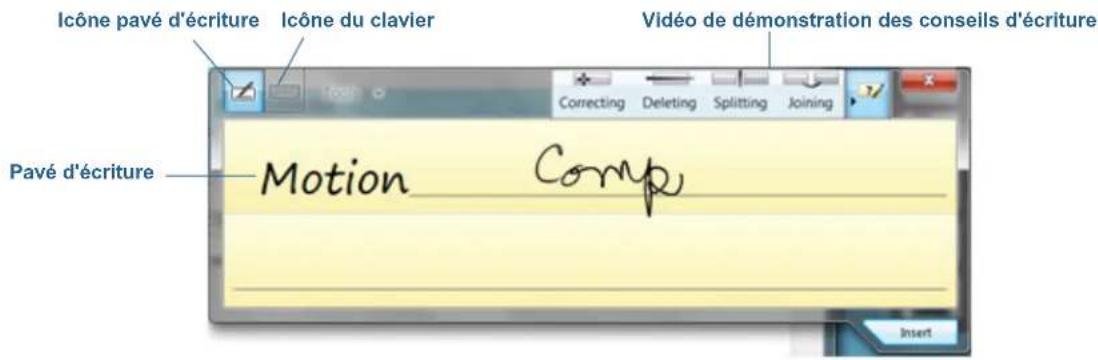 Motion Computing F5te - Saisie de texte et reconnaissance de l'écriture - 1
