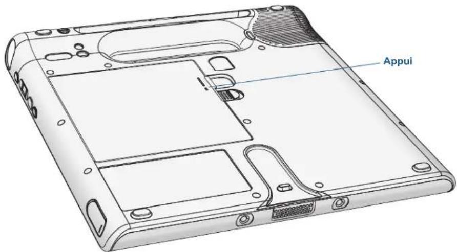 Motion Computing F5te - Contrôle de l'etat de charge restante de la batterie lorsqu'la tablette est eteinte : - 1