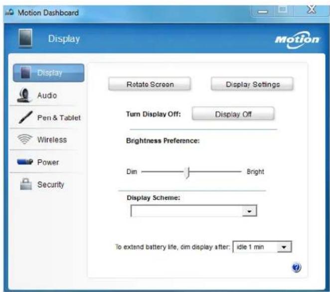 Motion Computing F5te - Ouverture de Motion Dashboard : - 2