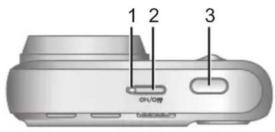 HP PhotoSmart M440 - Ober- und Rückseite der Kamera - 1
