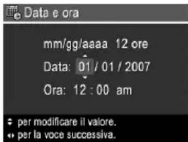 HP PhotoSmart M440 - Configurazione della data e dell'ora - 1