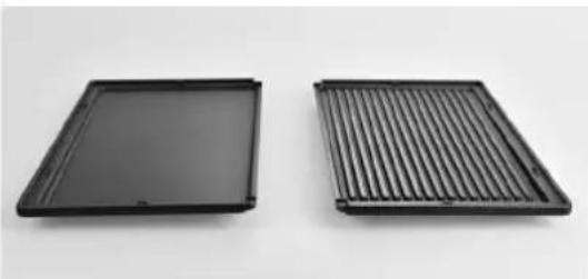 Solis Deli Grill 7951 - A 2 Grillplatten, einmal mit glatter Oberfläche und einmal mit gerillter Oberfläche - 1