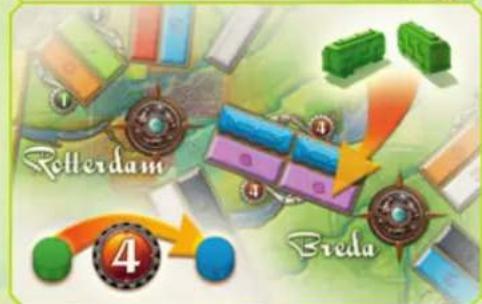 Days of Wonder Ticket to Ride Nederland - ROUTES DOUBLES, PÉAGES ET EMPRunts - 2