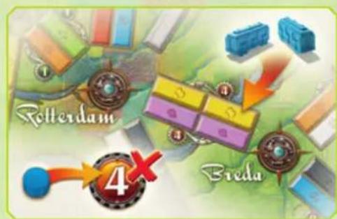 Days of Wonder Ticket to Ride Nederland - ROUTES DOUBLES, PÉAGES ET EMPRunts - 1