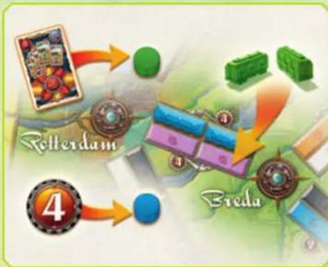 Days of Wonder Ticket to Ride Nederland - ROUTES DOUBLES, PÉAGES ET EMPRunts - 4