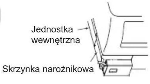 MITSUBISHI MAC567IFE - Przykladowy montaż po lewaj stronie Jednostki wewétrznej - 2