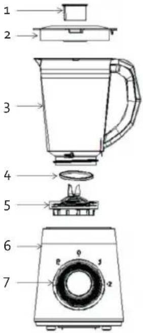DOMO DO9203BL - ONDERDELEN - 1