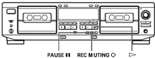 SONY TCWE425 - Inserting a Blank Space During Recording (Record Muting) - 1