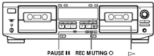 SONY TCWE425 - Insertion d'un espace vierge pendant l'enregistrement (Silencieux d'enregistrement) - 1