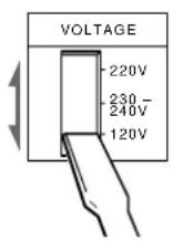 SONY TCWE425 - Setting the voltage selector (only on models supplied with a voltage selector) - 1