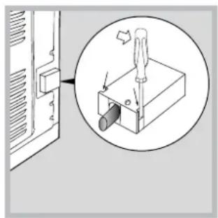 INDESIT FIE 76 P K.A (WH) - Fitting the power supply cable - 1
