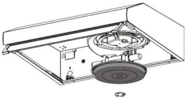 BEKO HNS61210W - Remplacement du filtre à charbon (mode de circulation d'air) - 1