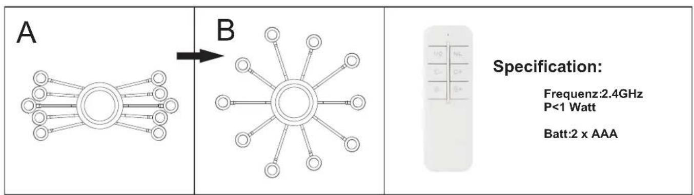 Trio Lighting Bodrum 673311106 - 2