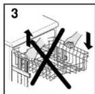 ROSIERES RSI 622 RIN - B.: NO LEBANTAR O BAJAR NUNCA EL CESTO DE UN SOLO LATERAL (fig. 3). - 3