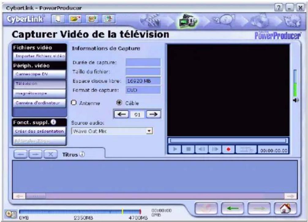 CYBERLINK PowerProducer 1.0 - Capture à partir de la télévision - 1