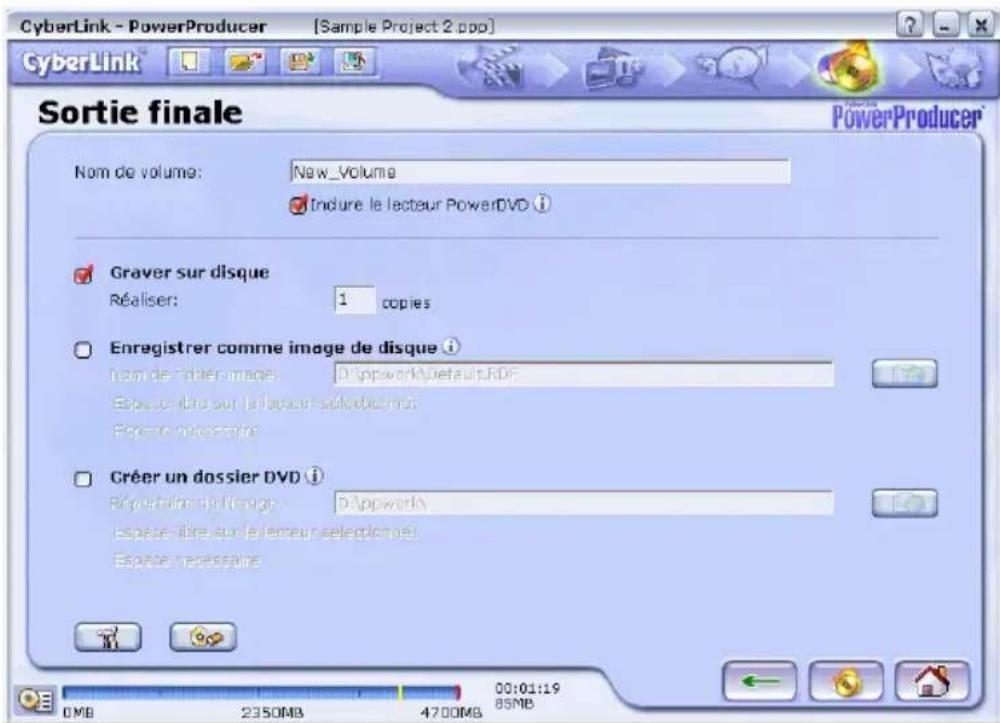 CYBERLINK PowerProducer 1.0 - Gravure de votre disque - 1